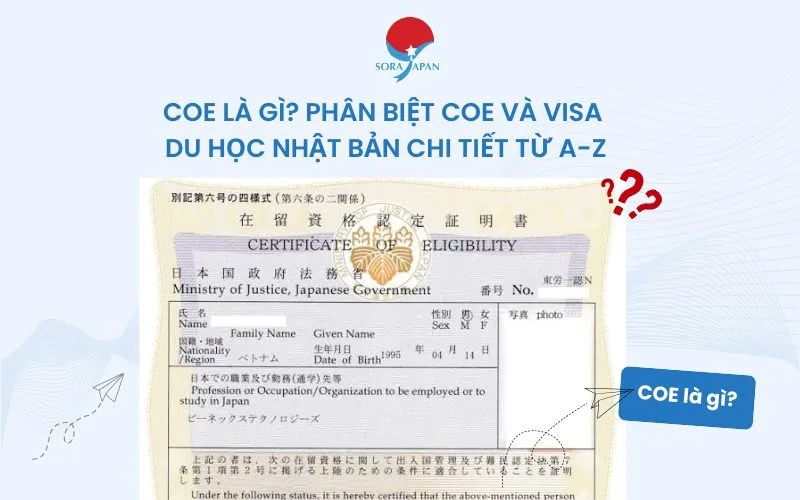 COE là gì? Phân biệt COE và Visa du học Nhật Bản chi tiết từ A-Z