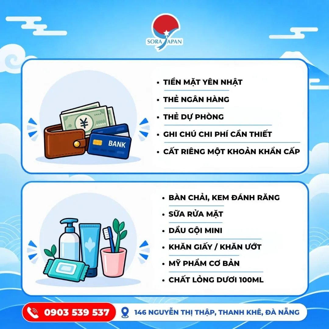 CHECKLIST HÀNH LÝ DU HỌC NHẬT BẢN: CẦN CHUẨN BỊ GÌ?