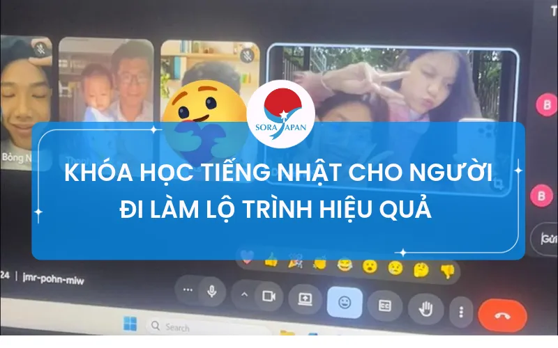 KHÓA HỌC TIẾNG NHẬT CHO NGƯỜI ĐI LÀM LỘ TRÌNH HIỆU QUẢ