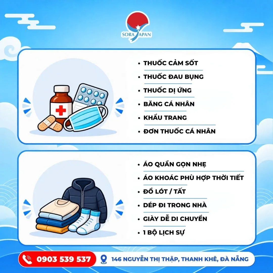 CHECKLIST HÀNH LÝ DU HỌC NHẬT BẢN: CẦN CHUẨN BỊ GÌ?
