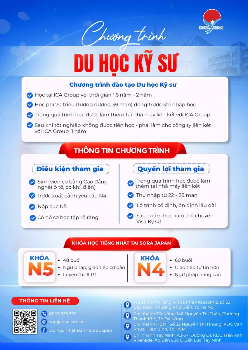 Chương trình du học kỹ sư Nhật Bản