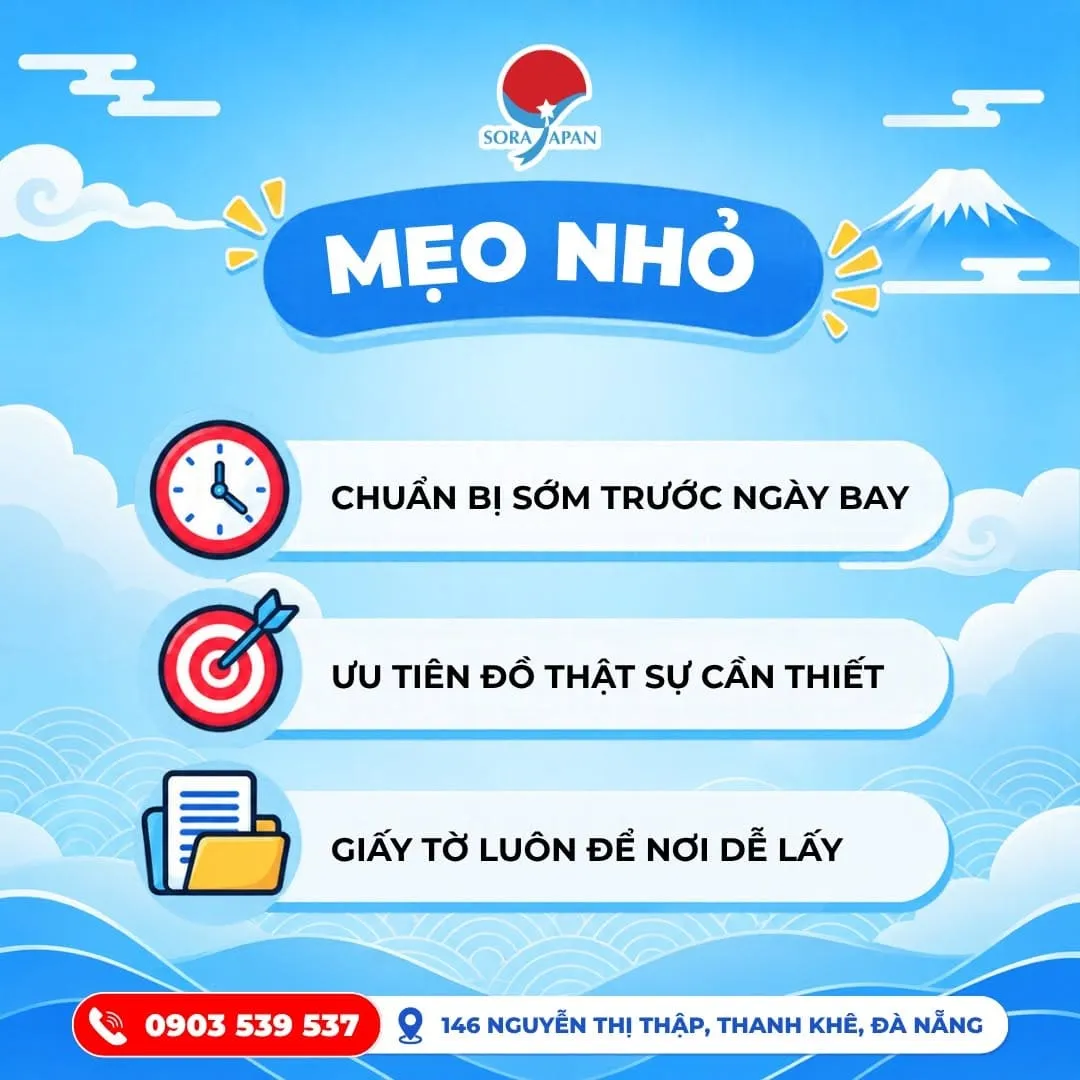CHECKLIST HÀNH LÝ DU HỌC NHẬT BẢN: CẦN CHUẨN BỊ GÌ?
