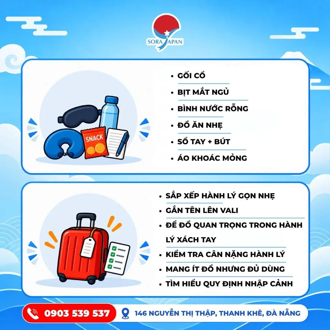 CHECKLIST HÀNH LÝ DU HỌC NHẬT BẢN: CẦN CHUẨN BỊ GÌ?